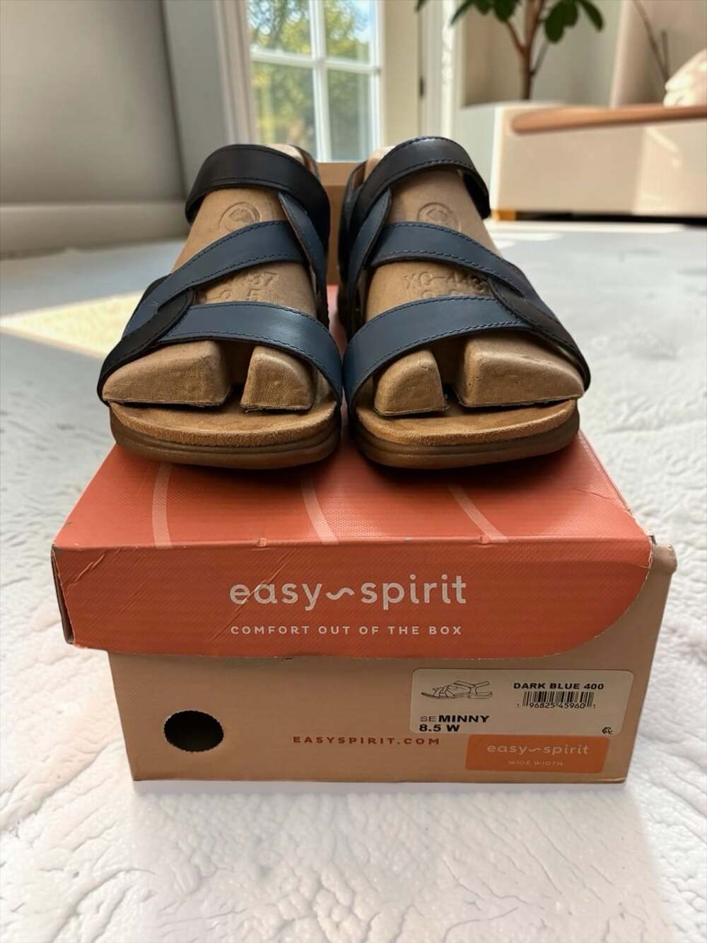 Naot Kayla Wedge Sandal (Women) Size 8.5 Dark Blue